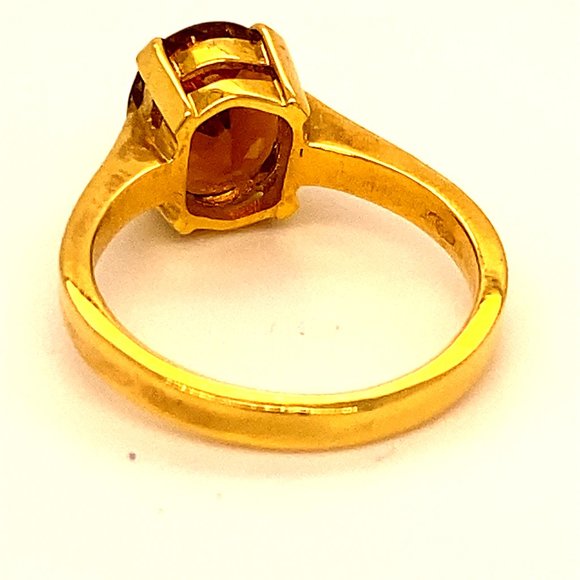 Orange Tourmaline 3.22ct Solid 18K Yellow GoldRing - Picture 5 of 8